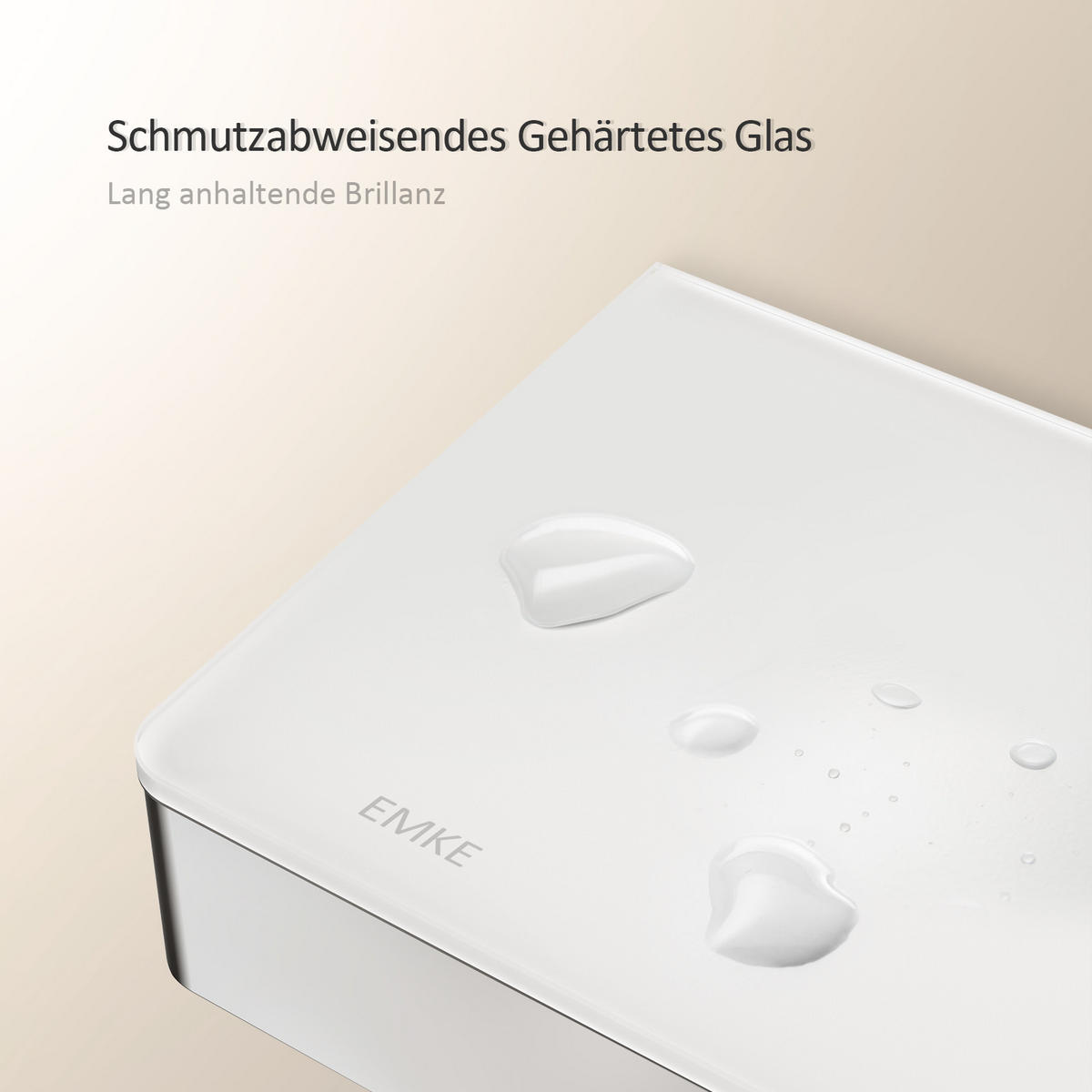 ÜBERKOPFBRAUSESET mit Thermostat Regendusche Chrom - Chromfarben, Metall (36/110/46cm) - EMKE