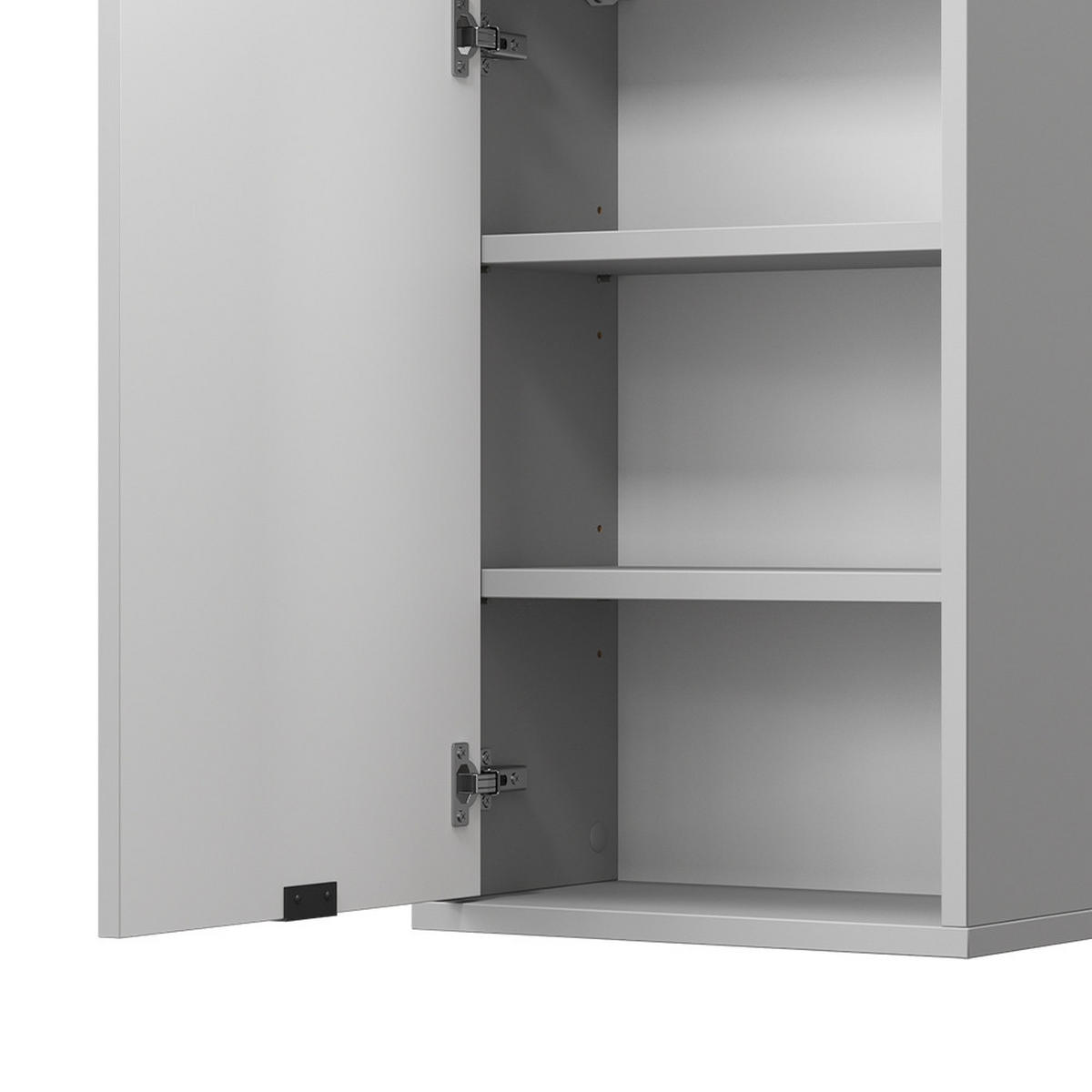BADEZIMMER Eliza Grau 40 x 65 cm mit 2 Regalböden - Grau, Holzwerkstoff (40/65/22.1cm) - Vicco
