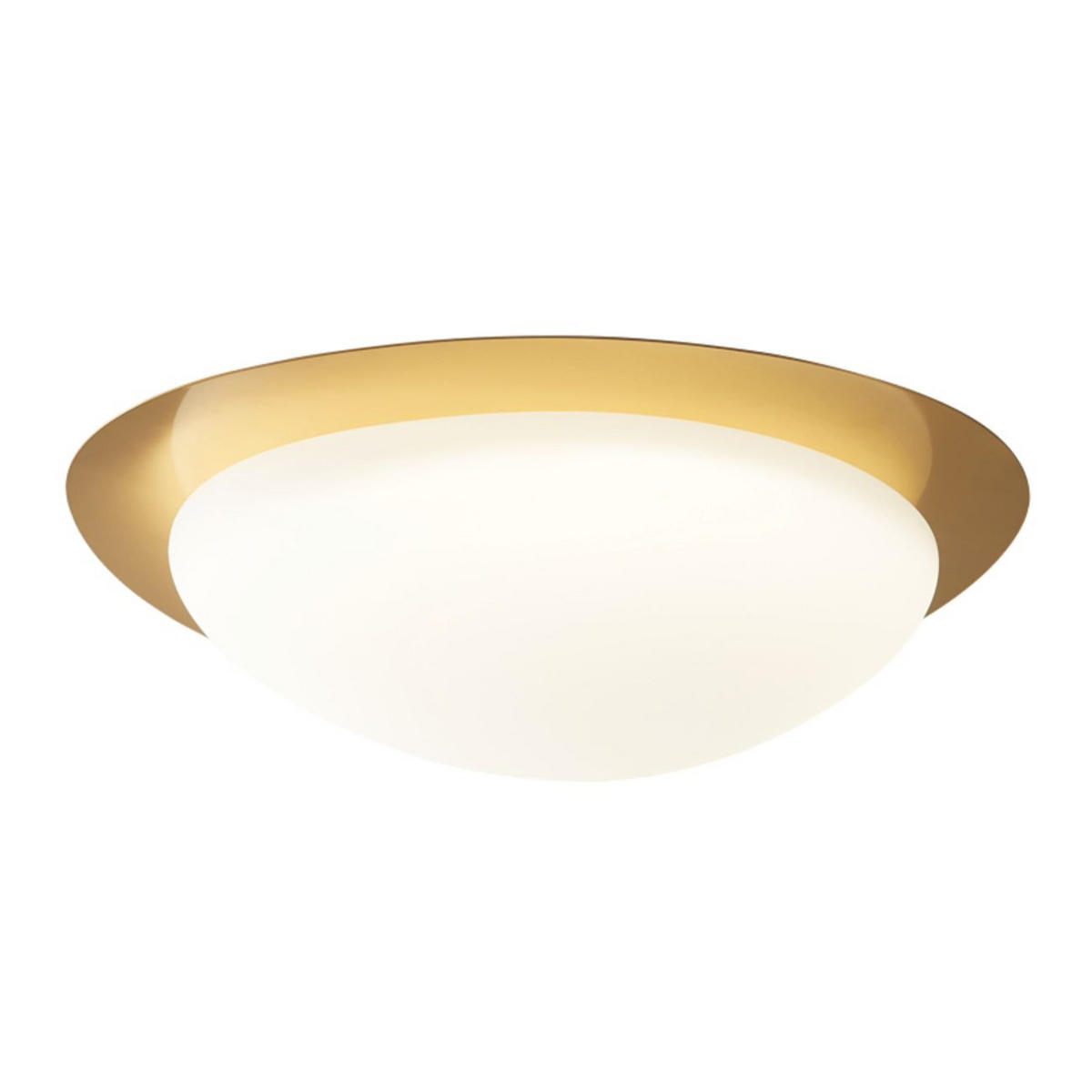 DECKENLEUCHTE Kiel, Weiß und Gold, 52cm - Weiß, Metall (48/52/52cm) - KOSILUM