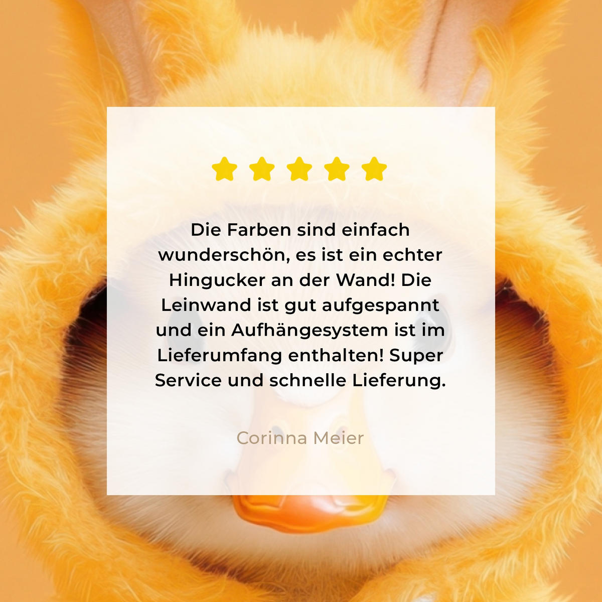 LEINWANDBILD Osterhase - Kostüm - Ente Wandbild 40x30 cm - Gelb, Textil (40/30cm) - MuchoWow