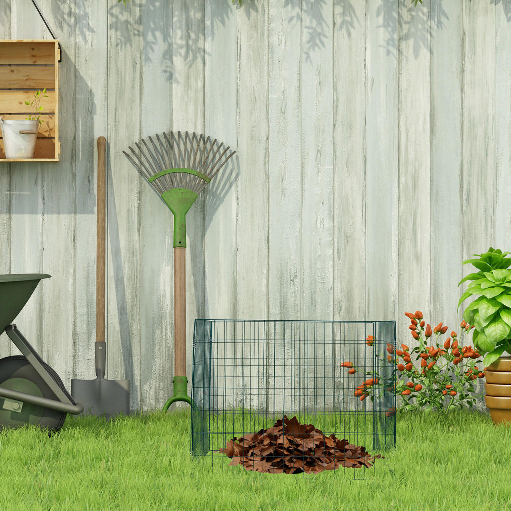 Thumbnail - Relaxdays 2Xkomposter, Dunkelgrün, Metall, 560 L, Quadratisch, 90x70x90 cm, Gartenzubehör, Gartenpflege, Gartengeräte