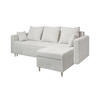 ECKSOFA OTTO mit Bettkasten und Schlaffunktion L-Form, Ottomane Universal - Grau, Textil (230/145cm) - Marpur