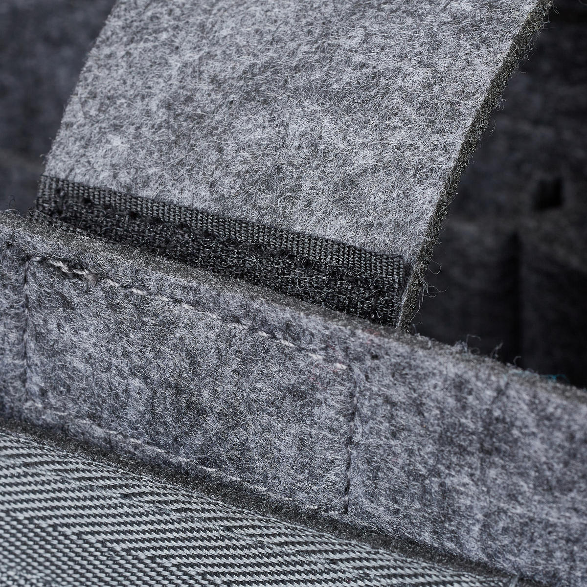 BETTTASCHE Dunkelgrau Filz 8 Fächer - Anthrazit, Textil - Relaxdays