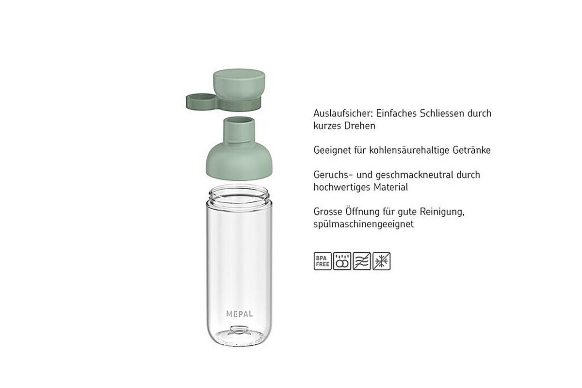 TRINKFLASCHEN Vita Vivid Mauve 500 + 900 ml 2er Set - Rot/Rosa, Kunststoff (0.9L) - Mepal