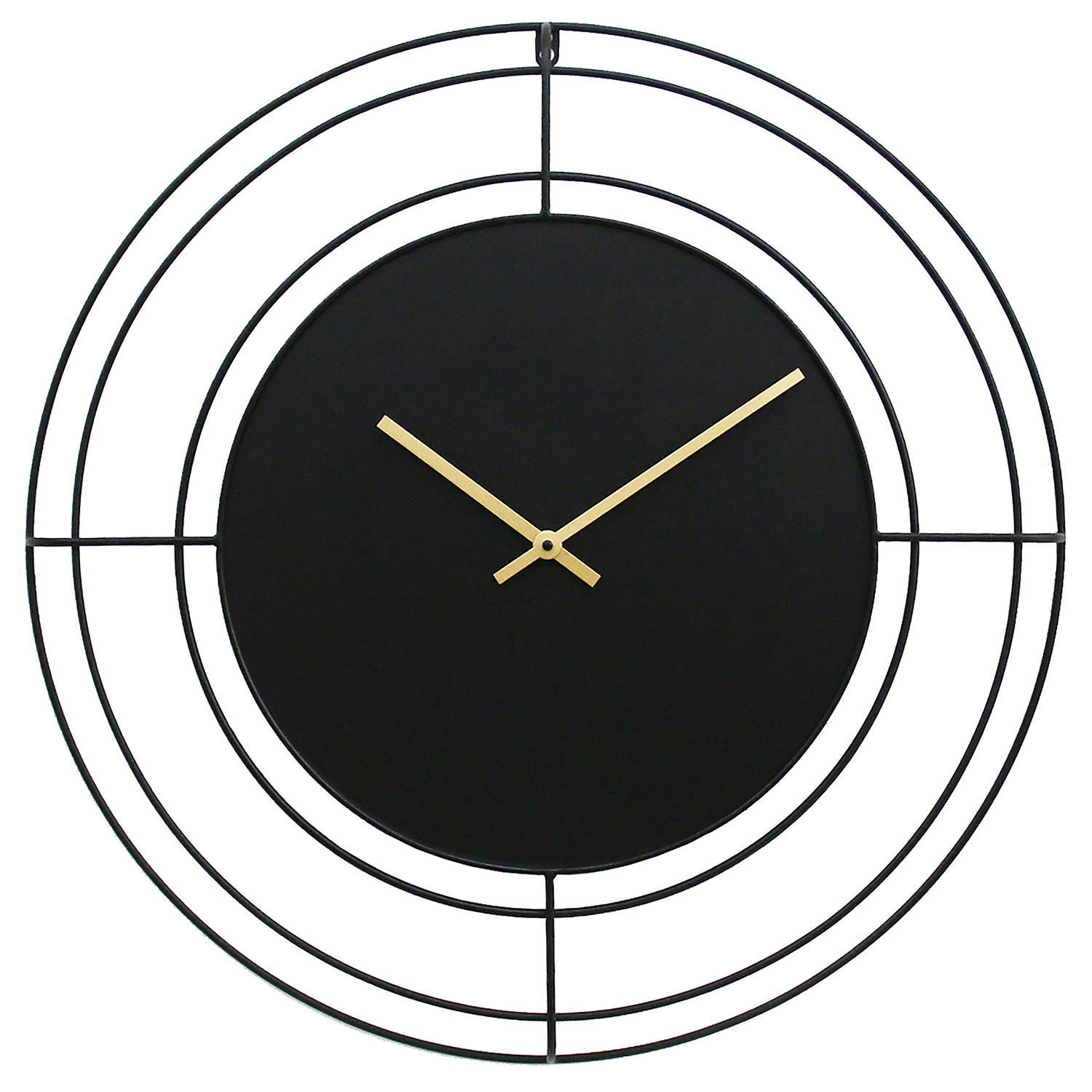 WANDUHR - Schwarz - Metall - Schwarz, Metall (70/70/4cm) - home24