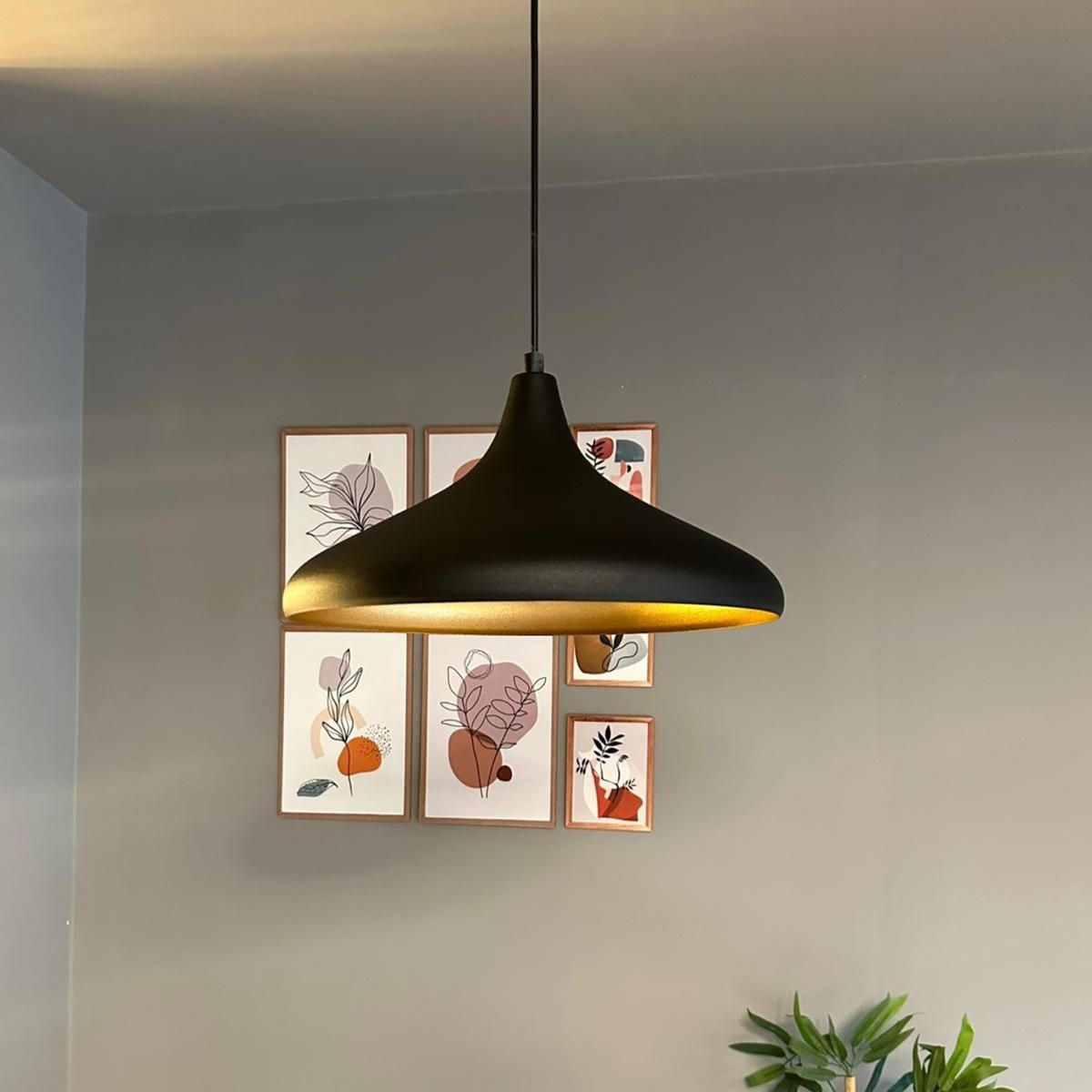 PENDELLEUCHTE Champion 35/20 - Schwarz, Metall (20/35/20cm) - Bamyum
