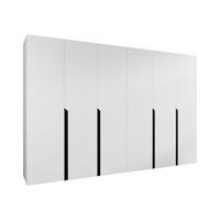 DREHTÜRENSCHRANK Mila I 300 - Schwarz/Weiß, Holzwerkstoff/Kunststoff (300/202/52cm) - MIRJAN24