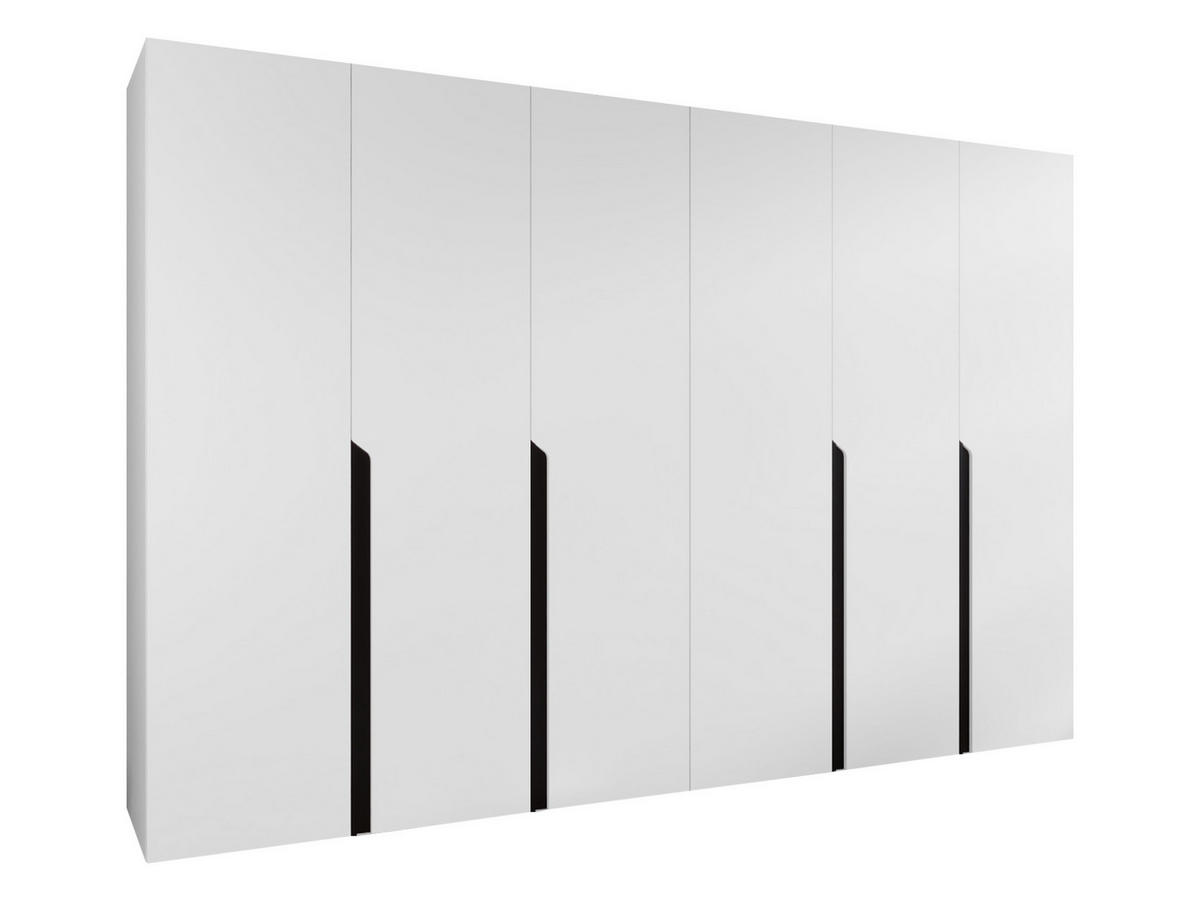 DREHTÜRENSCHRANK Mila I 300 - Schwarz/Weiß, Holzwerkstoff/Kunststoff (300/202/52cm) - MIRJAN24