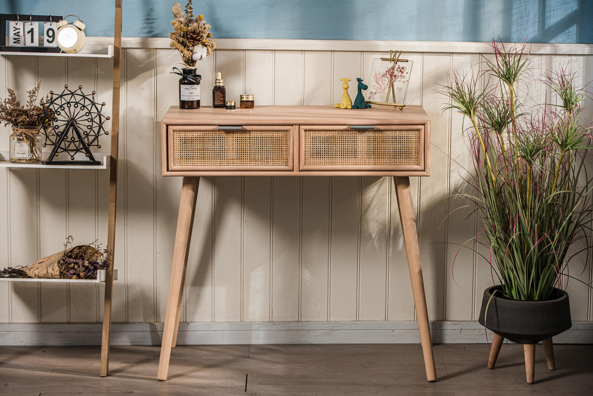 KONSOLENTISCH Rechteckig Braun 80 x 42 x 79 cm - Braun, Holz (42/80/79cm) - Nordlys