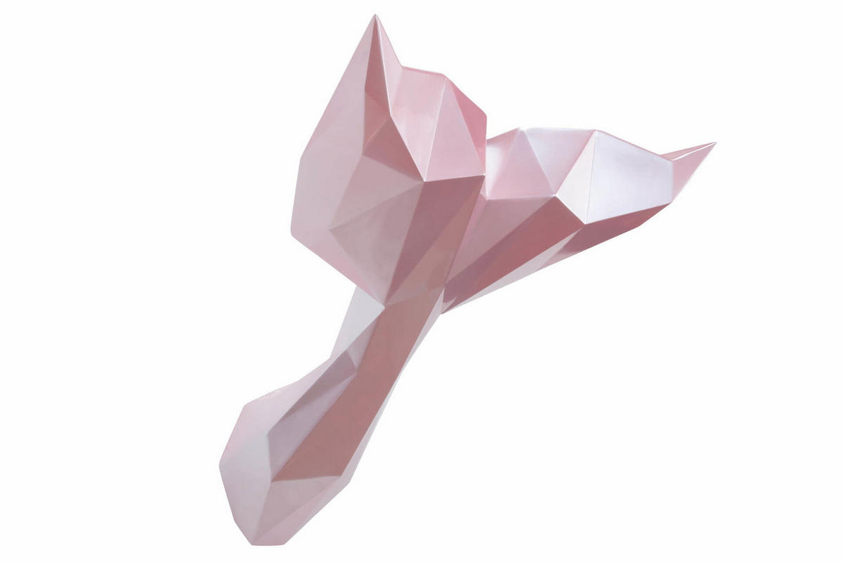 SKULPTUR Rosa 43/32 cm - Pink, Stein (1.66/32/38cm) - KUNSTLOFT