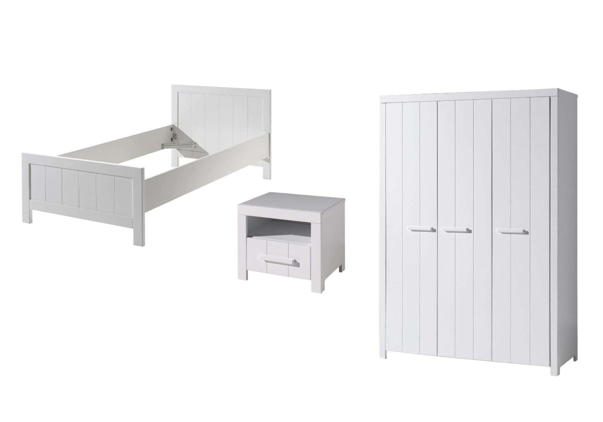 JUGENDZIMMEREINRICHTUNG Karalynn 4 Jugendzimmer komplett MDF Weiß - Weiß, Holzwerkstoff (230/1/130cm) - 58aufmkessel