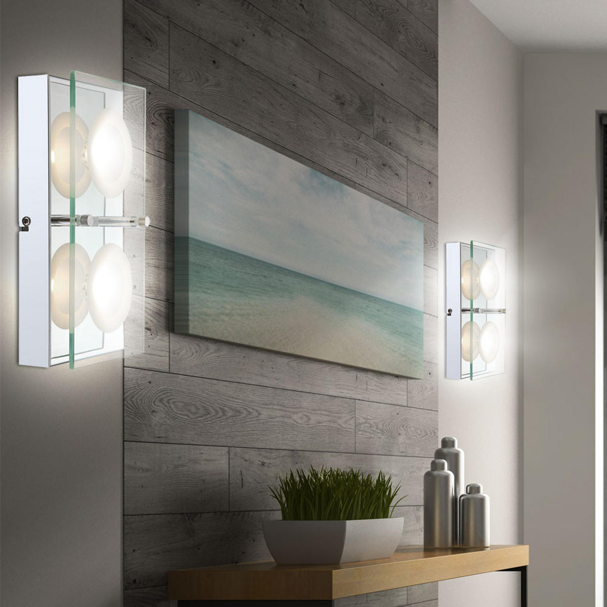 LED WANDLEUCHTE ODA Metall Klar - Klar, Glas (12.5/6.5/25cm)