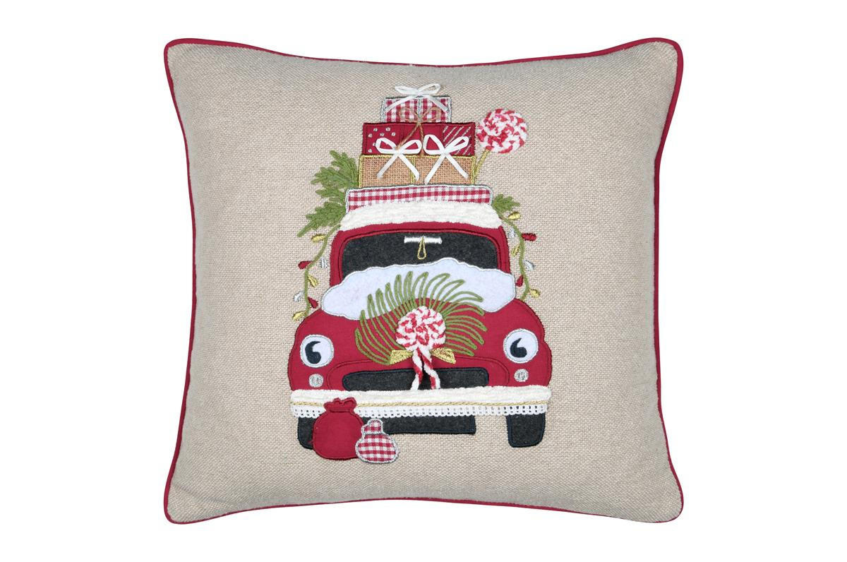 WEIHNACHTSKISSEN Print 45/45 cm - Multicolor, Naturmaterialien (45/45cm)