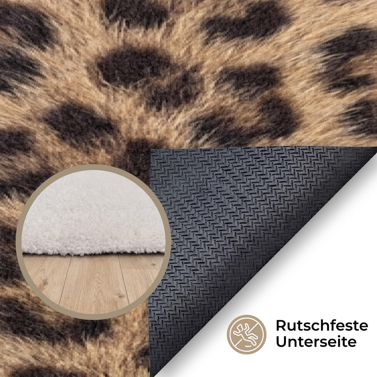 KOBERCE - Leopard - Kabát - Klasický - Hnedý - 140x200 cm - hnedá, textil/plast (140/0.4cm) - OnlyWow
