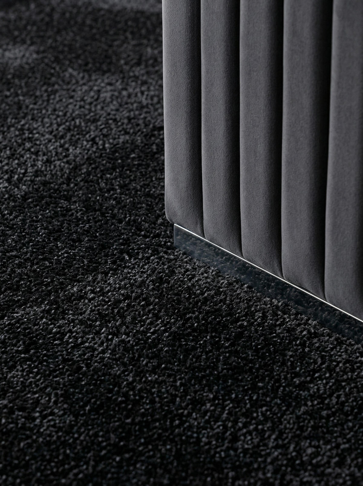 TEPPICH Kurzflor Uni Polypropylen Wohnzimmer Anthrazit Rechteckig 140x200 - Anthrazit, Textil (140/200cm) - KADIMA DESIGN