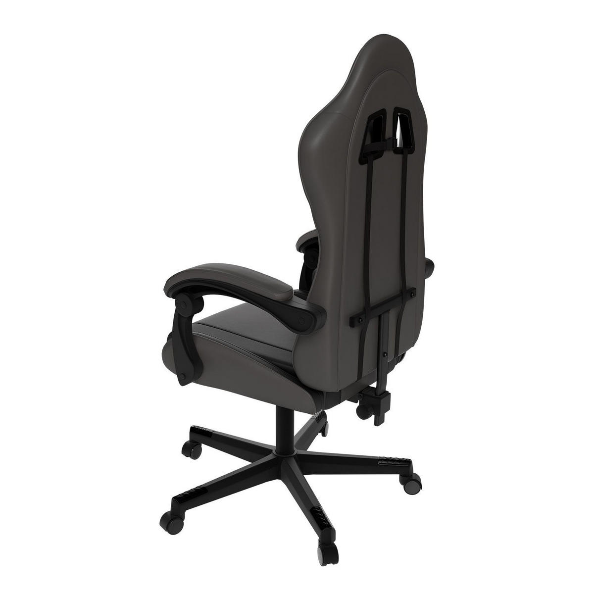 GAMINGSTUHL HyperSeat grau/schwarz - Grau, Kunststoff (63/131/121cm) - Juskys