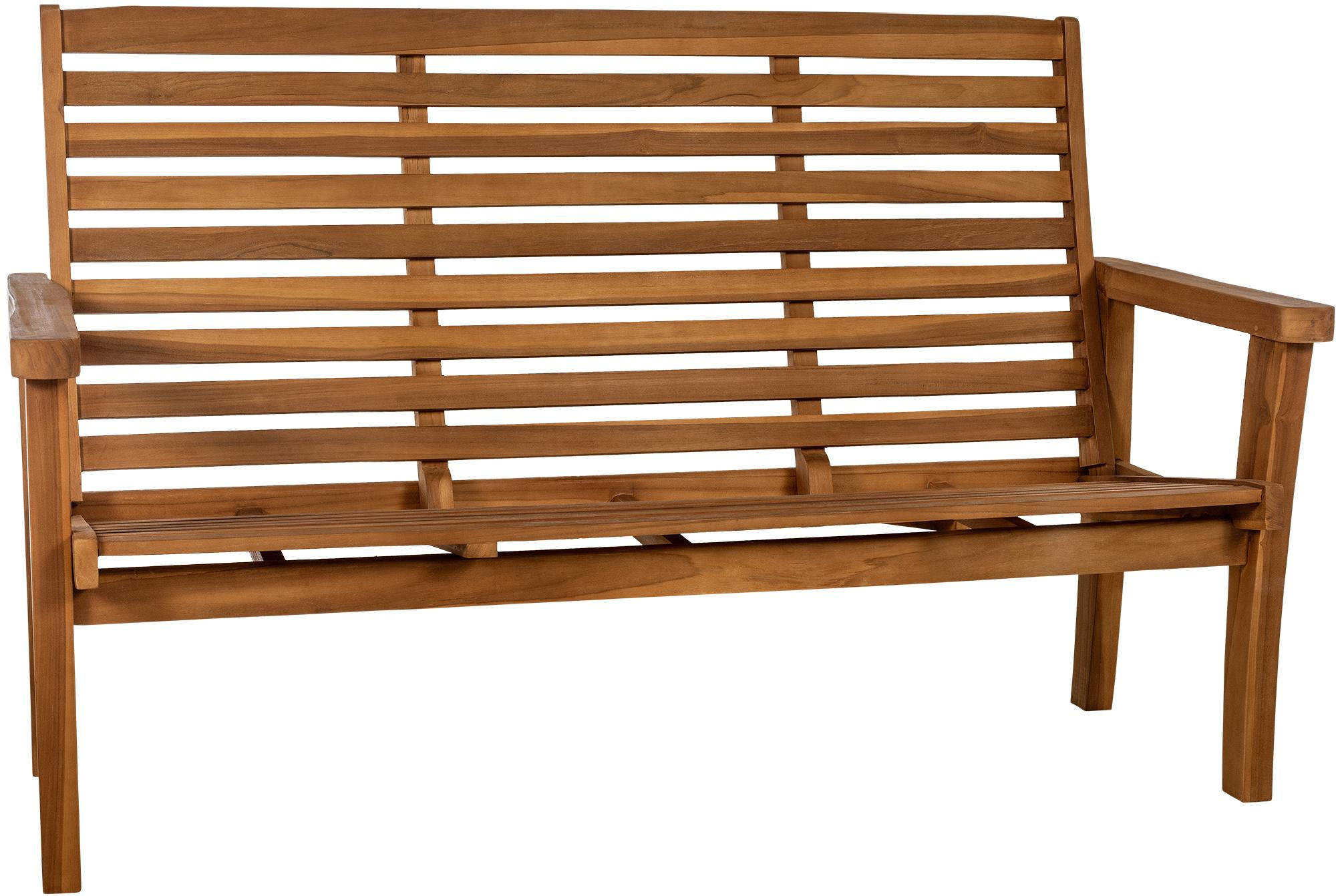TEAKBANK Peter Liegefunktion 180x78x111cm Teakholz Teak Gartenbank - Teakfarben, Holz (180/111/78cm) - DELUKE