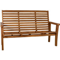 TEAKBANK Peter Liegefunktion 180x78x111cm Teakholz Teak Gartenbank - Teakfarben, Holz (180/111/78cm) - DELUKE