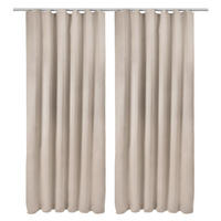 VORHANG Amelie BK mit Kräuselband 140x245cm Creme (2tlg) - Creme, Textil (140/245/1cm) - Beautissu 
