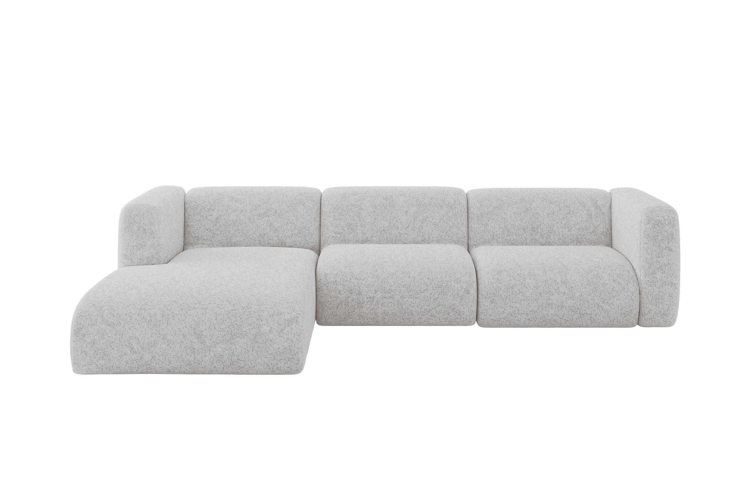 ALTDECOR ROHOVÁ SEDAČKA S LEVOU OTOMANOU MIRA-L2 318x179x89 Šedá Velur