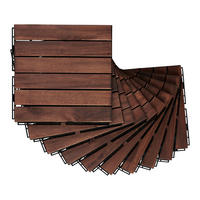 KLICKFLIESEN-SET 10 TLG. Alliste - Braun, Holz (30/30/1.9cm) - casa.pro