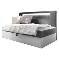 BOXBETT Gold Junior 2 - Weiß/Grau, Holz (100/200cm) - MIRJAN24