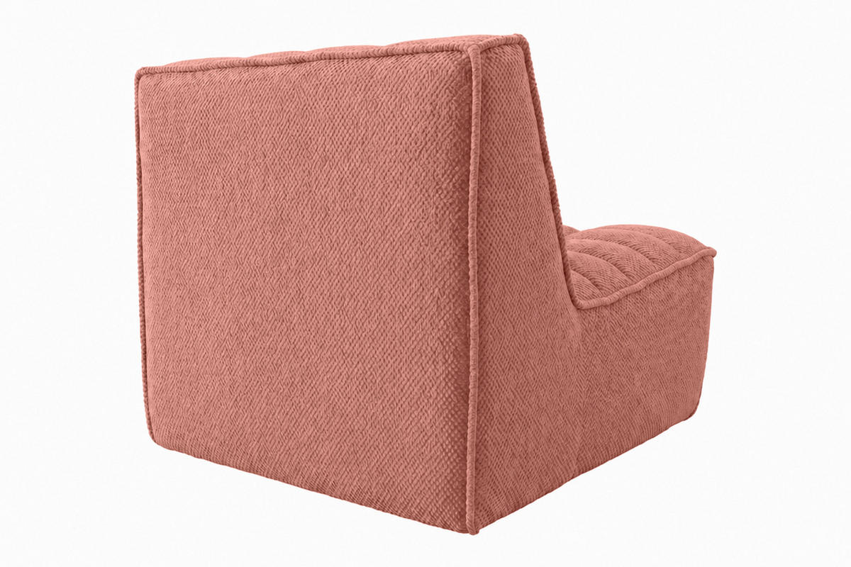KŘESLO, lounge křeslo, plyšová tkanina Pop, Růžová, LAZY - růžová, dřevo (80/76/93cm) - Kaiser Möbel