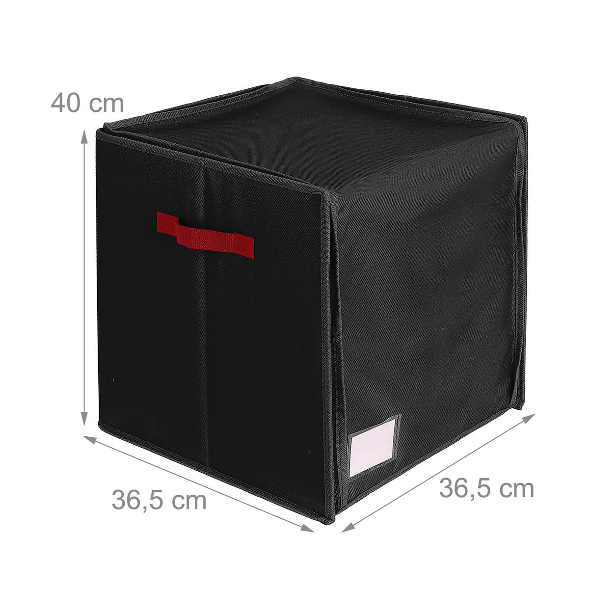 WEIHNACHTSKUGEL-AUFBEWAHRUNGSBOX - Schwarz, Wellpappe/Textil (36.5/40/36.5cm) - Relaxdays