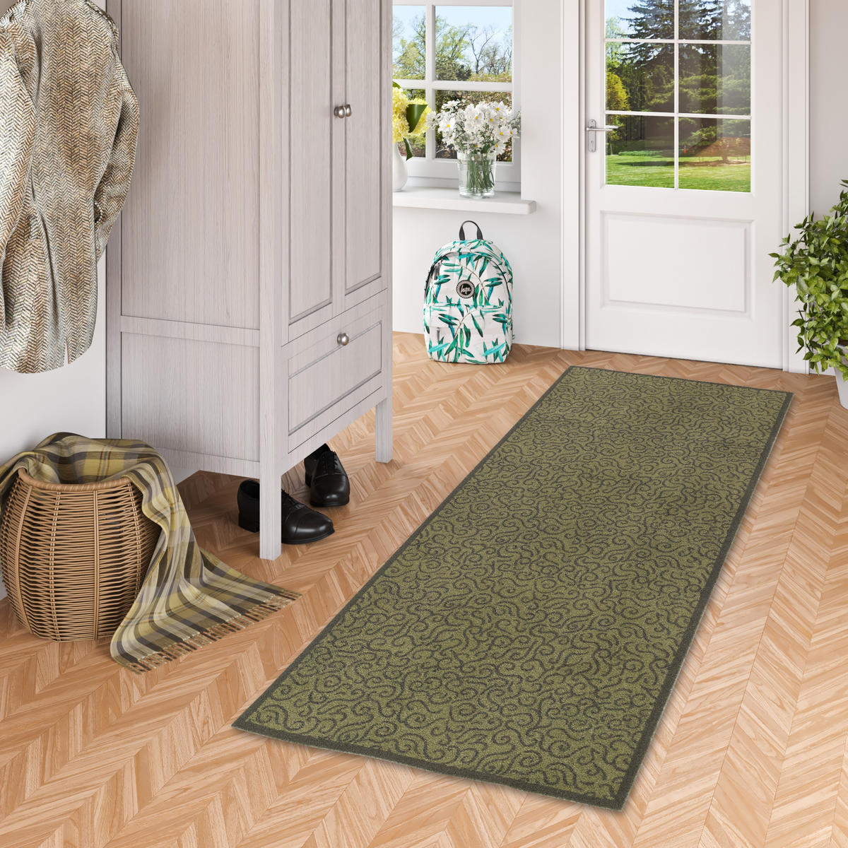 LÄUFER KÜCHENLÄUFER TEPPICH SUPERCLEAN - Grün, Textil (60/150cm) - Pergamon