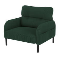 SESSEL Loungesessel,Polstersessel,Cord,Grün - Grün, Textil (67/79/75cm) - LVHOM