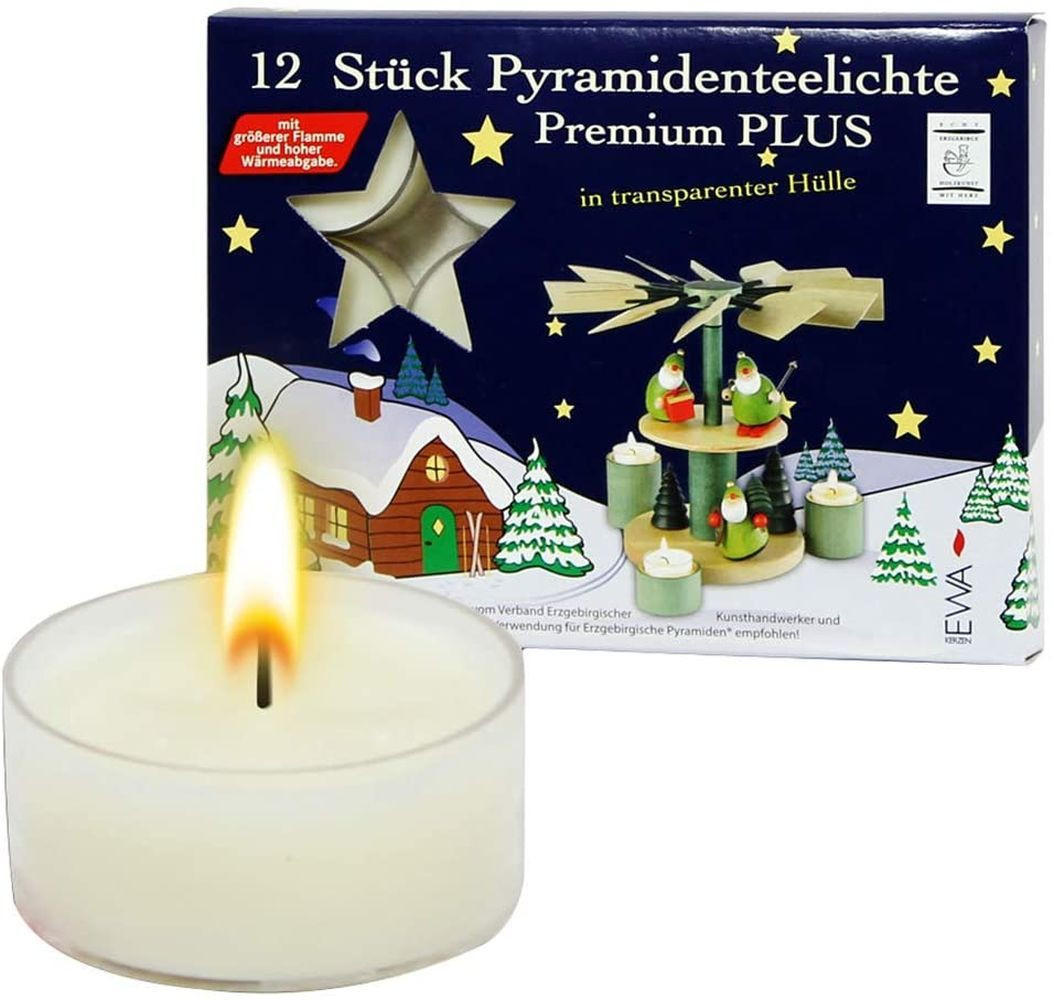 PYRAMIDENTEELICHTER 12er Set in transparente Hülle - Multicolor, Metall (0.1/1/0.1cm)