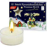 PYRAMIDENTEELICHTER 12er Set in transparente Hülle - Multicolor, Metall (0.1/1/0.1cm)