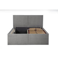 POLSTERBETT Milano Grau 120 x 200 x 40 cm Stauraum ohne hydraulische Funktion Mit hochwertiger Matratze H3 (bis 120 kg) und Lattenrost - Grau, Holz (120/200cm) - Halmon Schlafkomfort Betten 