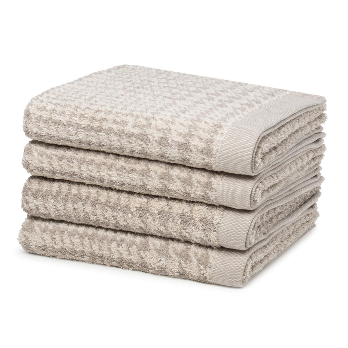 HANDTUCH Brooklyn Glencheck 4er-Set - Braun, Textil (50/100cm) - MÖVE
