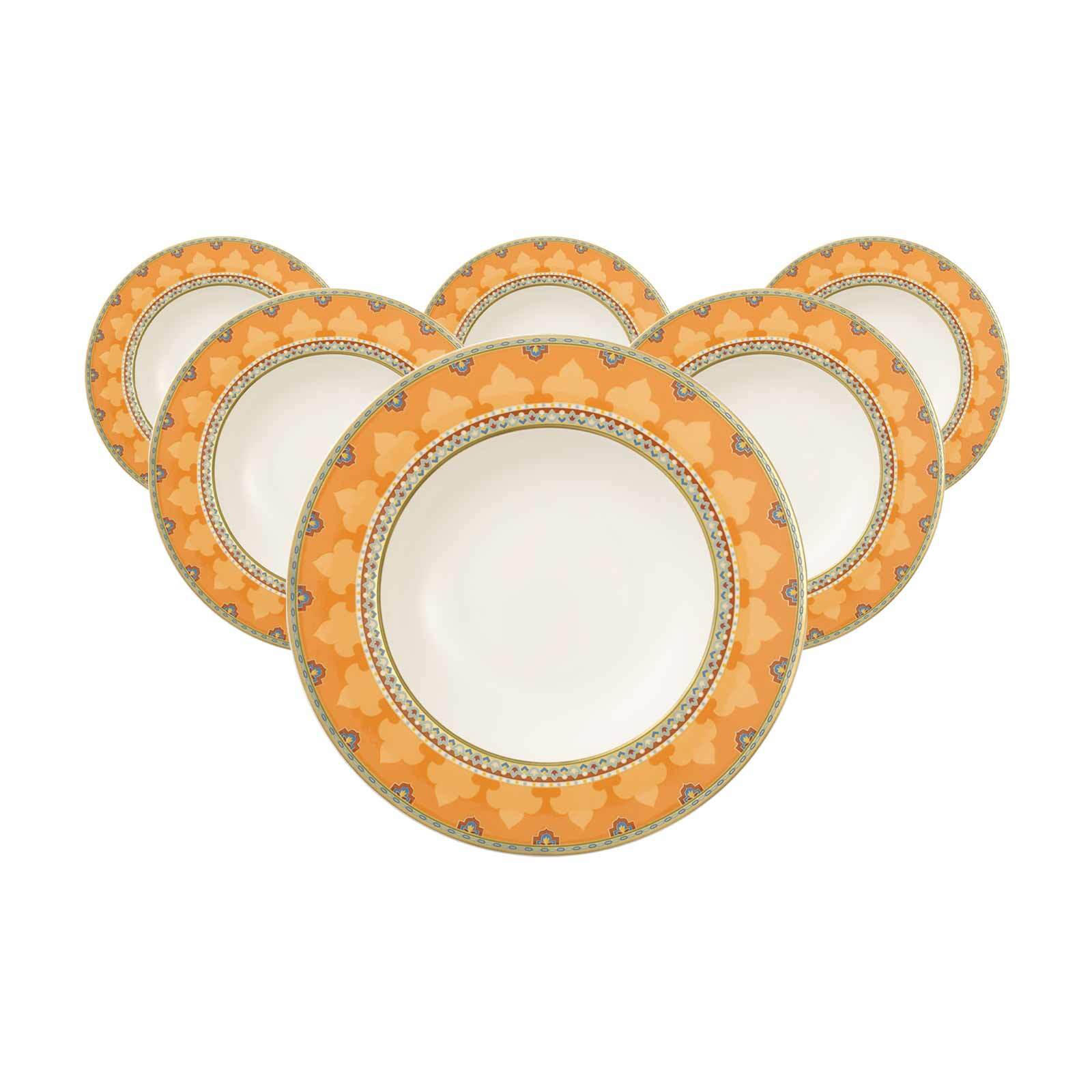 SUPPENTELLER Samarkand Mandarin bunt ø 24,8 cm 6er Set - Multicolor, Keramik (24.8cm) - Villeroy & Boch