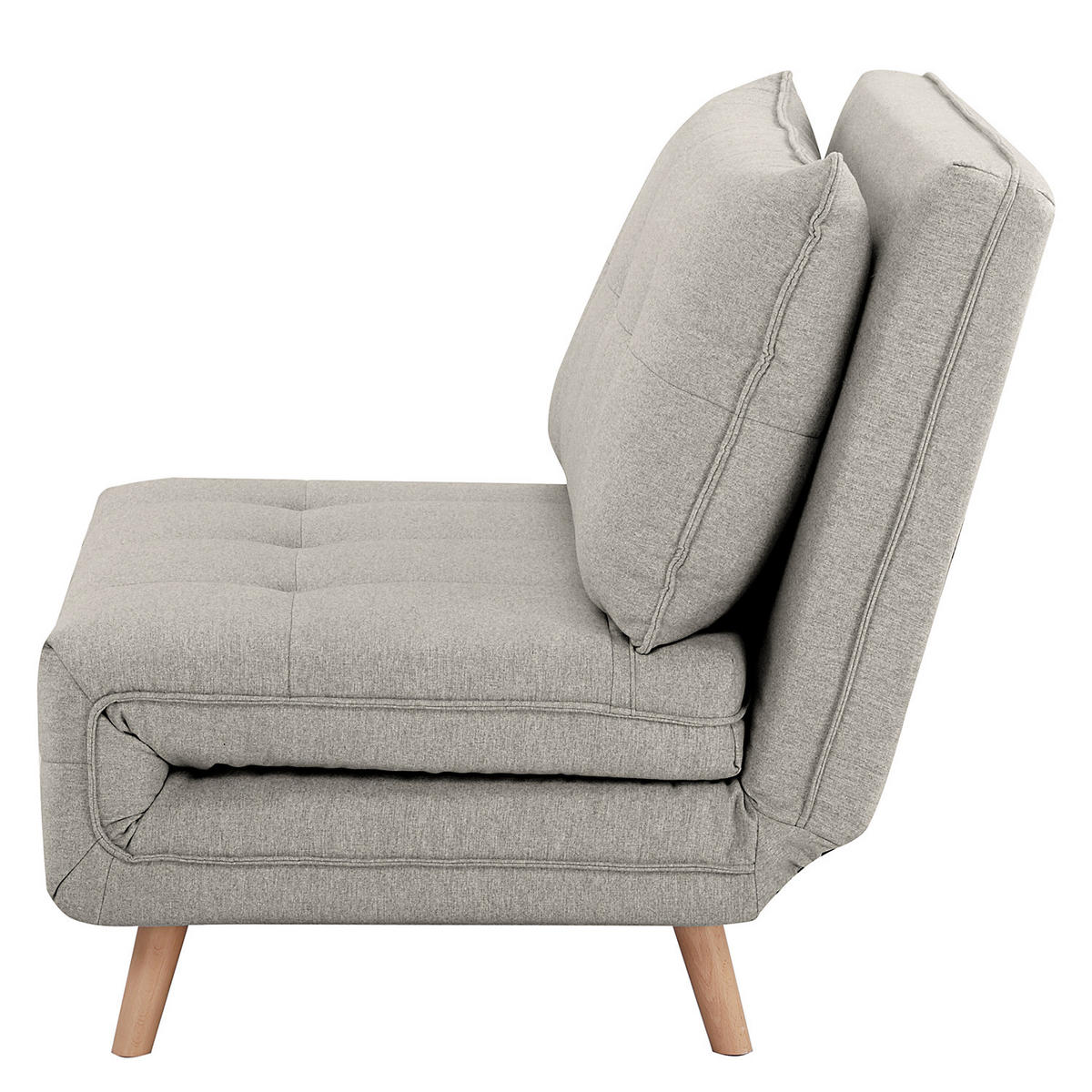 SCHLAFSESSEL - Kiefer, Grau, 102/81/87 cm - Buchefarben/Hellgrau, Holz/Buchenholz (102/81/87cm) - home24