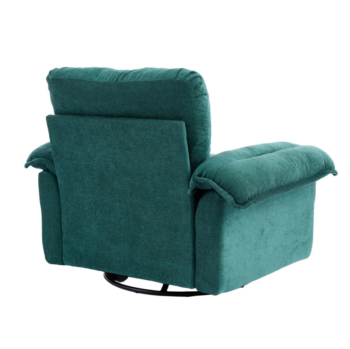 SESSEL in Grün mit 360°-Drehfunktion aus Chenille,84/116/96 cm - Grün, Textil (84/96/116cm) - Flora Grace