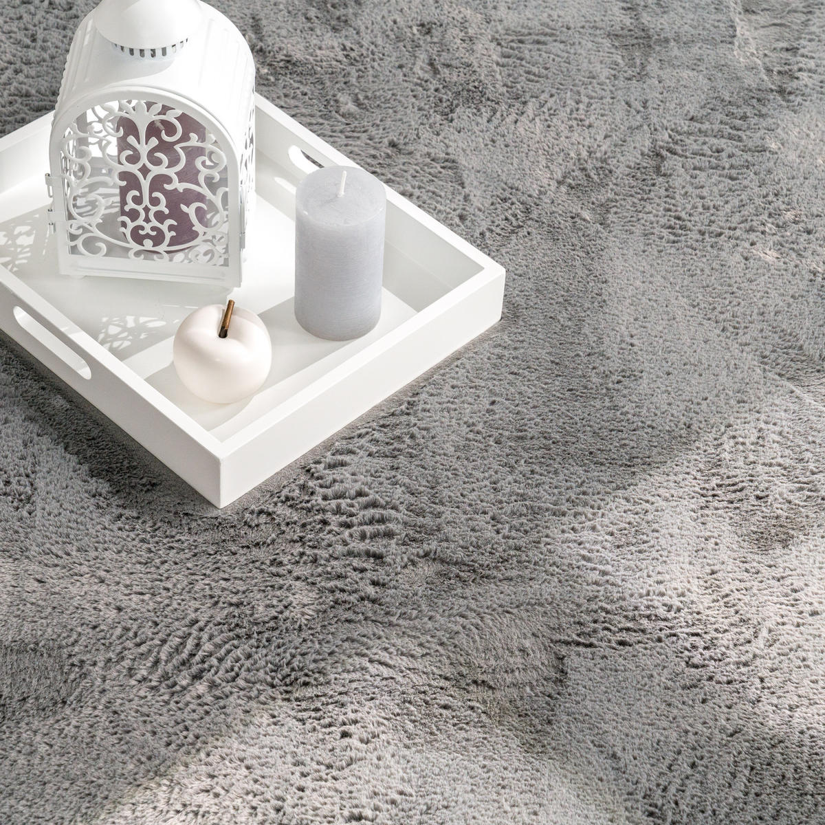 HOCHFLORTEPPICH 60/90 cm Soft 380 - Anthrazit, Textil (60/90cm) - Paco Home