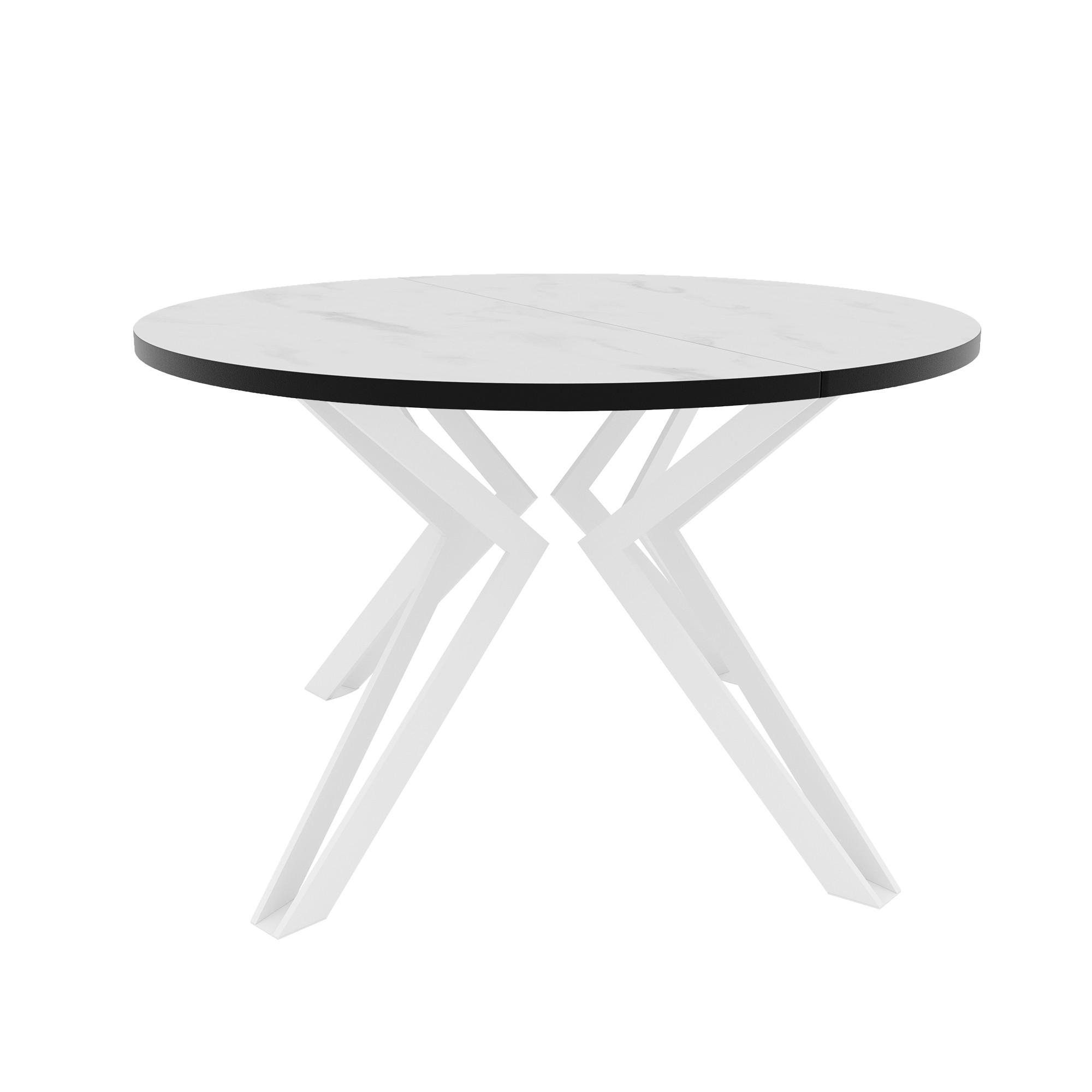 Idohome JÍDELNÍ STŮL RAMIRO 100 cm rozkládací z MDF, bílý / Bianco