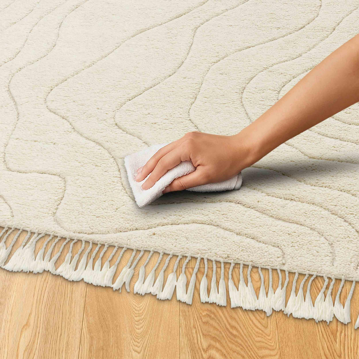 KOBEREC s vysokým vlasom LIORA - krémová, textil (160/230cm) - Schöner Wohnen