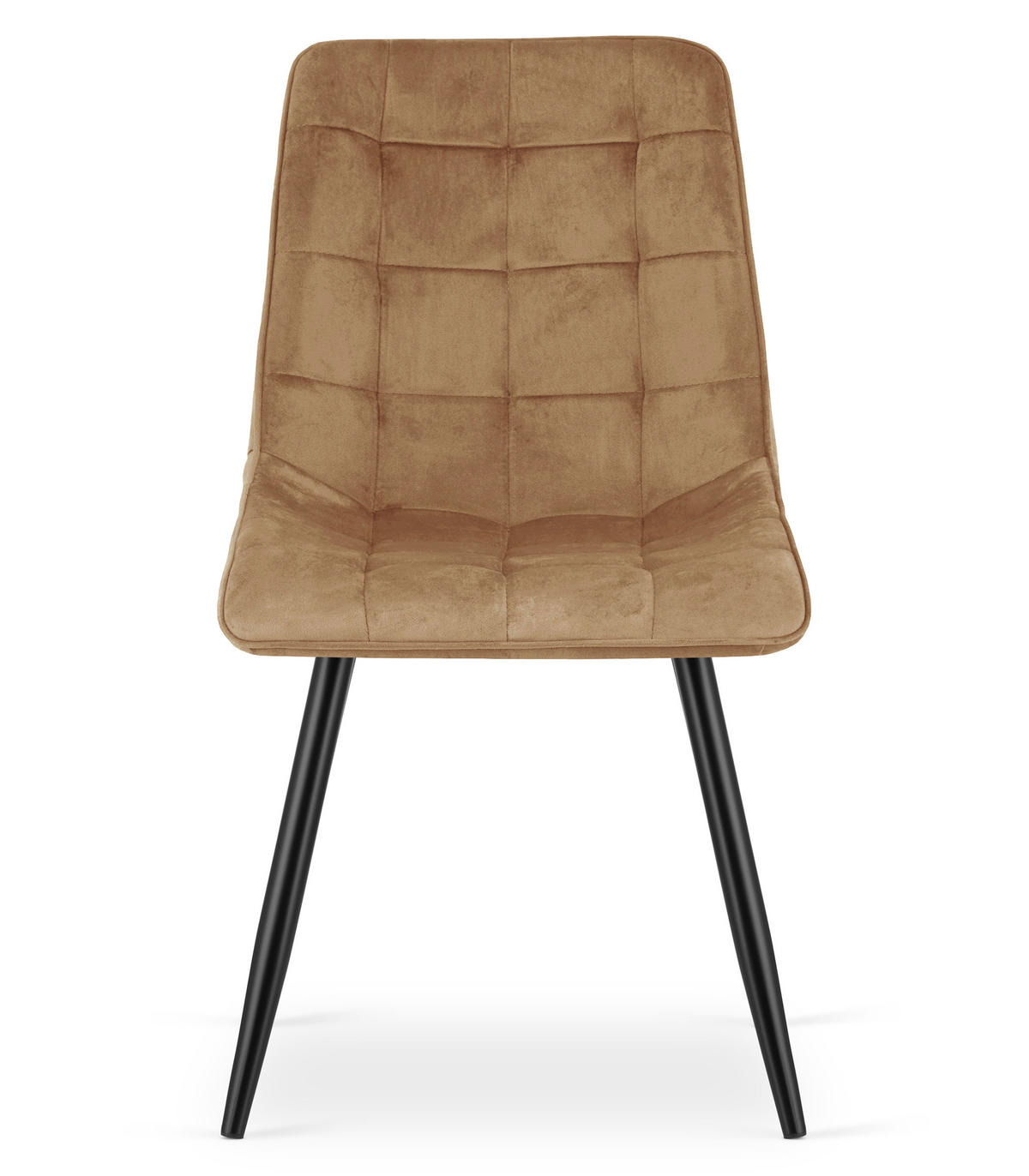 STUHL Braun 49x60 cm SPLIT Samtbezug - Schwarz, Metall (49/59/60cm)
