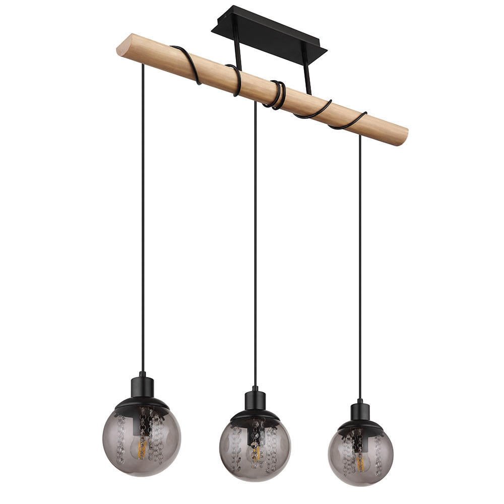 HÄNGELEUCHTE Richard Holz Grau - Grau, Holz (78/15/120cm) - Globo Lighting