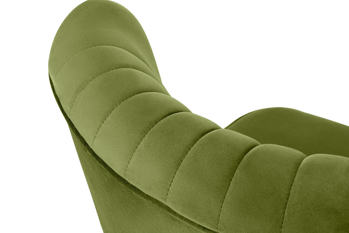 COCKTAILSESSEL DUCO auf hohen Beinen, Olive/Buche - Buchefarben/Olivgrün, Holz/Textil (63/89/65cm) - KONSIMO®