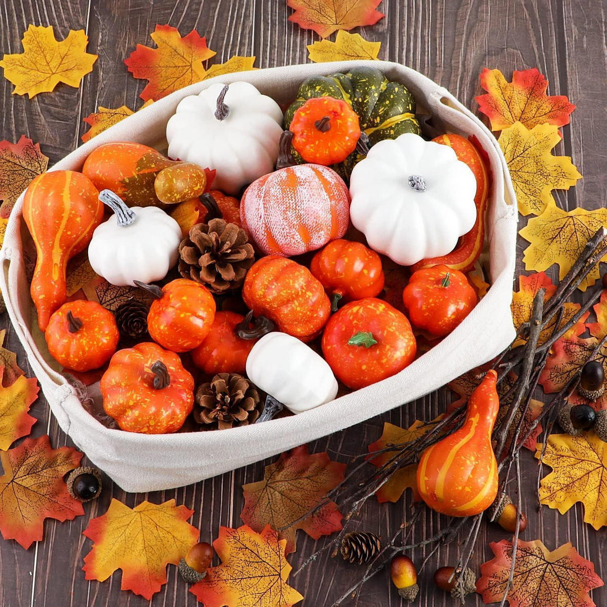 DEKO-SET Herbst 102-teiliges Set - Multicolor, Kunststoff (10cm)
