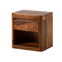 NACHTTISCH Sheesham 50x35x50 walnuss gewachst TORONTO #264 - Dunkelbraun, Holz (50/50/35cm) - Massivmoebel24
