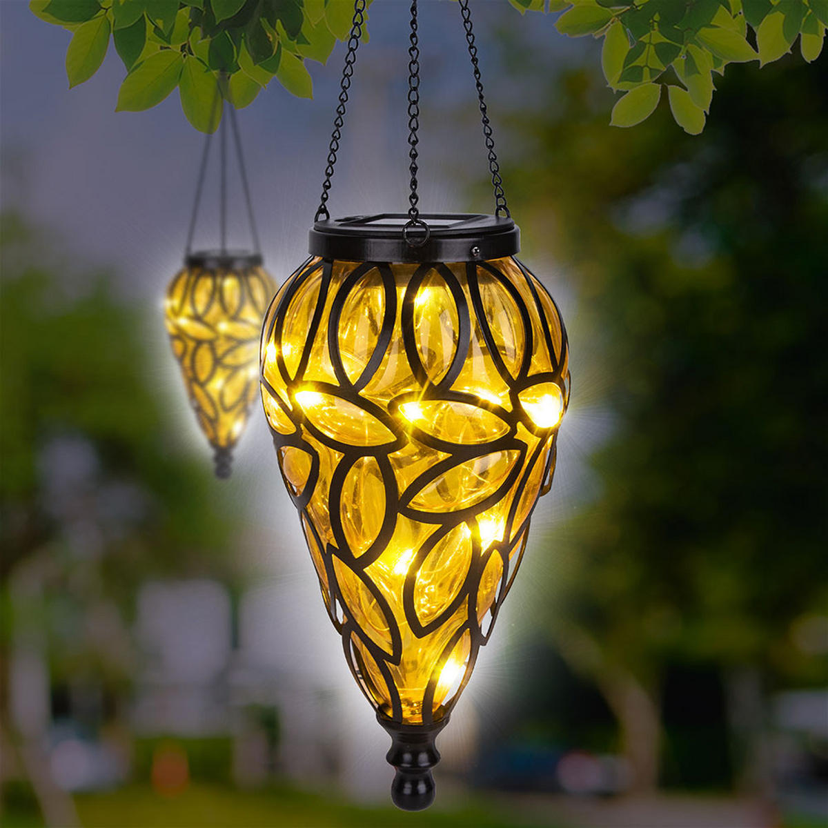 LED AUSSENLEUCHTE Metall Orange - Orange, Metall (13.5/13.5/50cm) - Globo Lighting