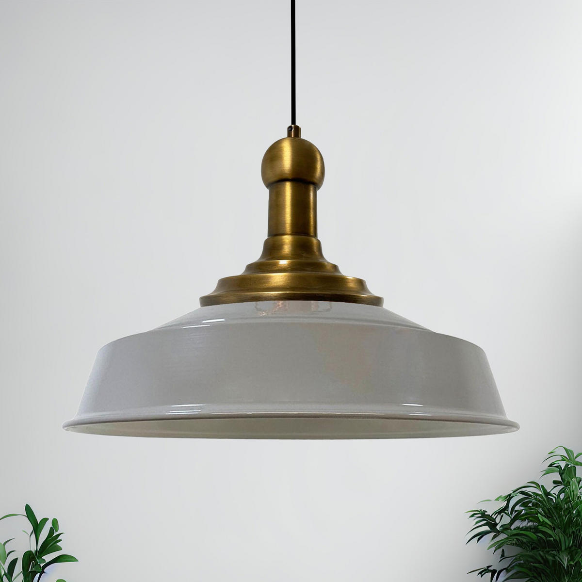 KÜCHENLAMPE Asletl Long-Knob 40/30 cm - Grau, Metall (30/40/30cm) - Bamyum
