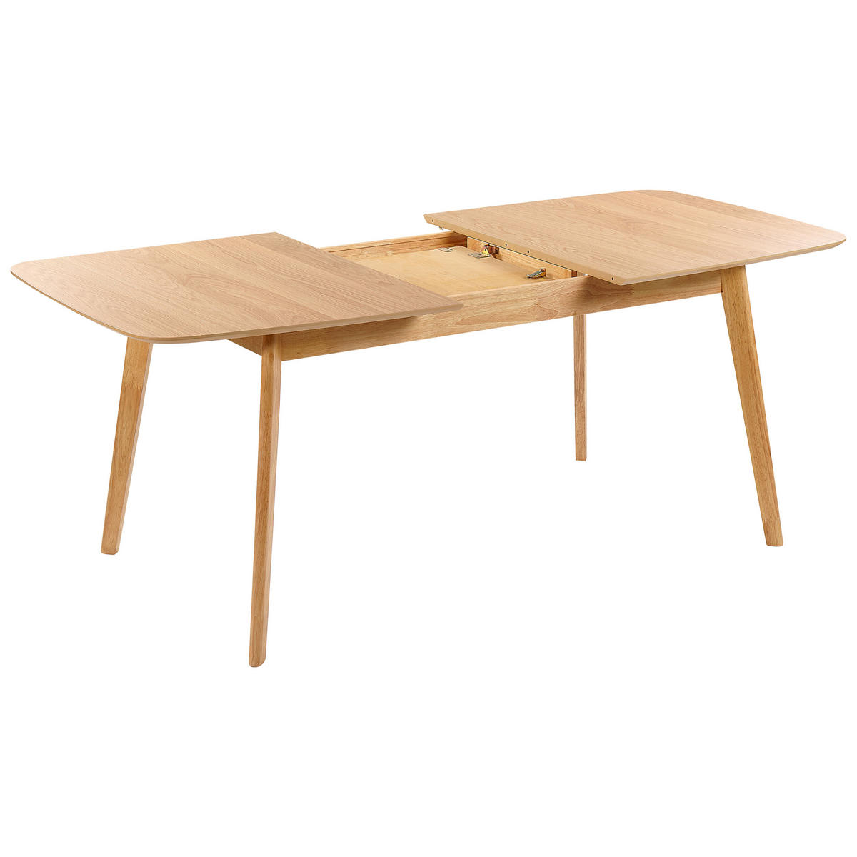 JÍDELNÍ STŮL 150-190/90/75 cm Světle hnědý Obdélníkový Madox - světle hnědá, kompozitní dřevo (150/90/75cm) - Beliani