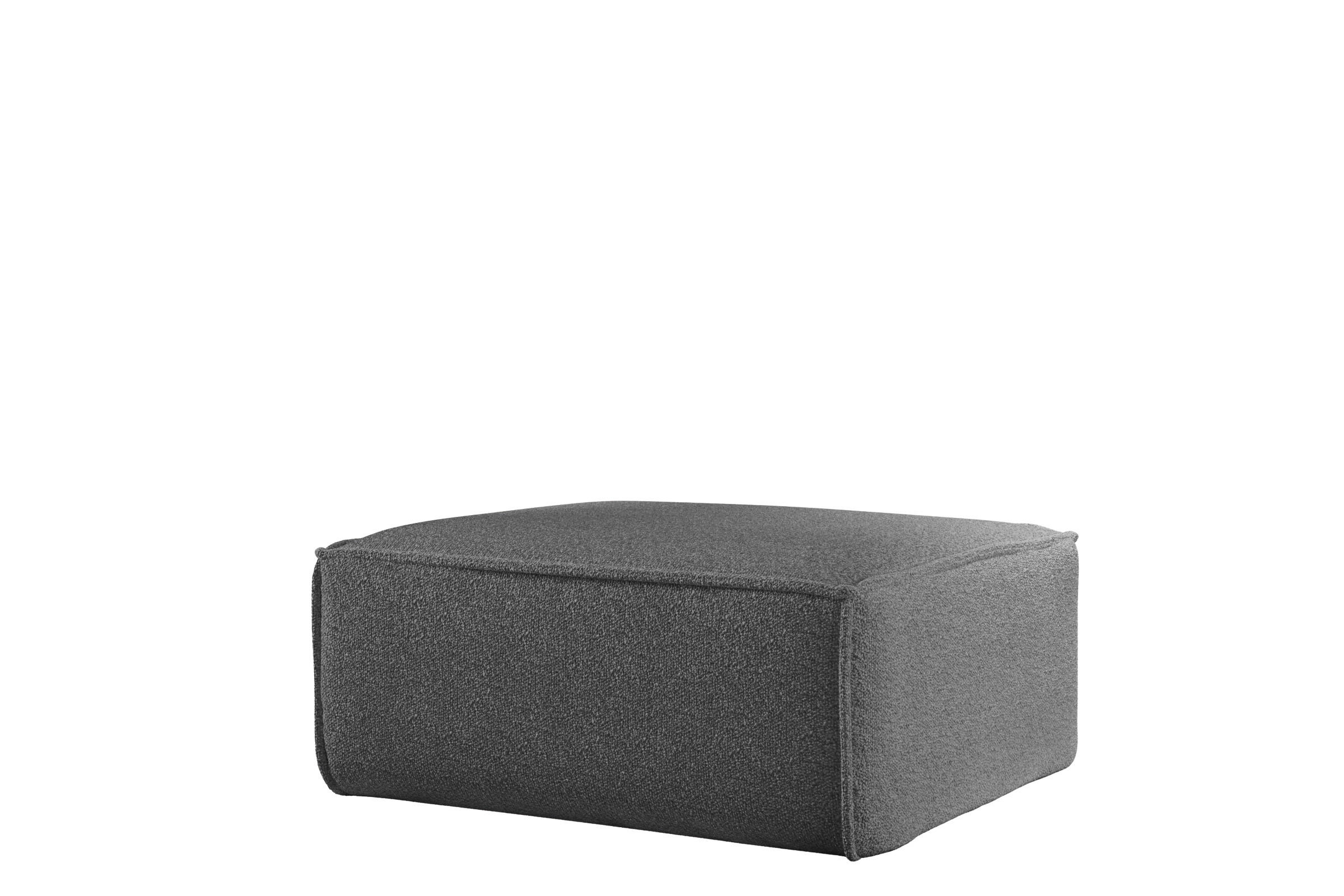 Fun Möbel Polsterhocker Anthrazit 105x40x105 cm
