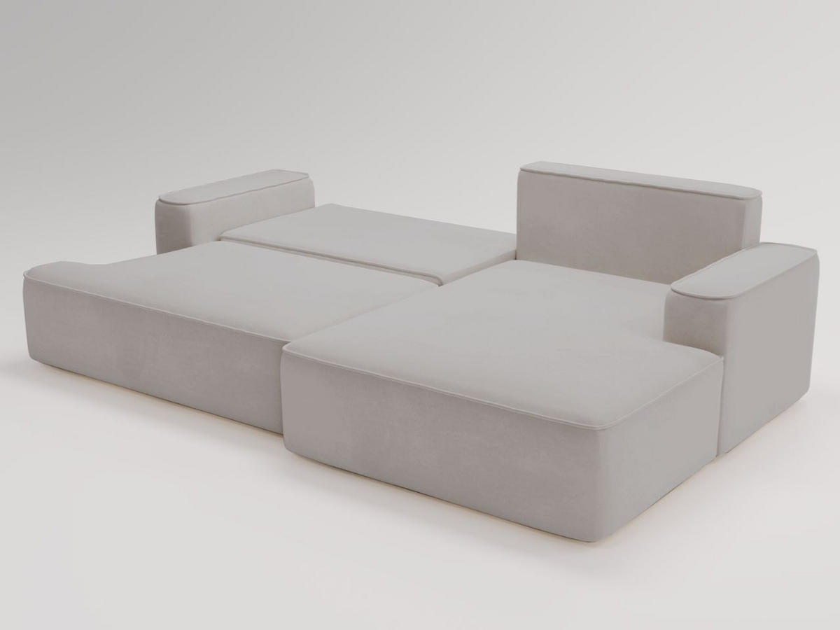 ECKSOFA California Hellgrau Rechts - Hellgrau, Holz/Textil (270/165cm) - Graingold